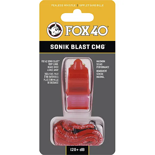 Fox Σφυρίχτρα  Sonic Blast CMG Safety Κόκκινη με Κορδόνι - 92030108