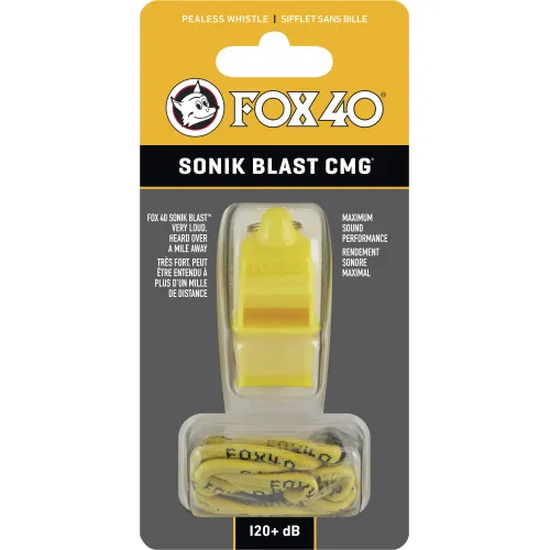 Fox Σφυρίχτρα  Sonic Blast CMG Safety Κίτρινη με Κορδόνι - 92030208