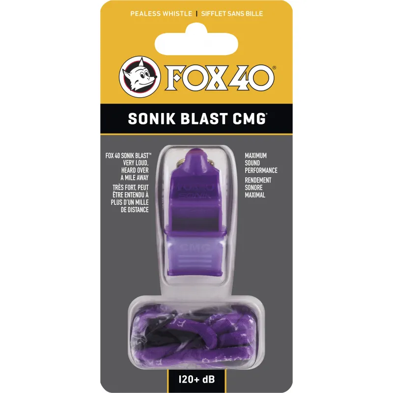 Fox Σφυρίχτρα  Sonic Blast CMG Safety Μωβ με Κορδόνι - 92030808 - Προπονητικός Εξοπλισμός