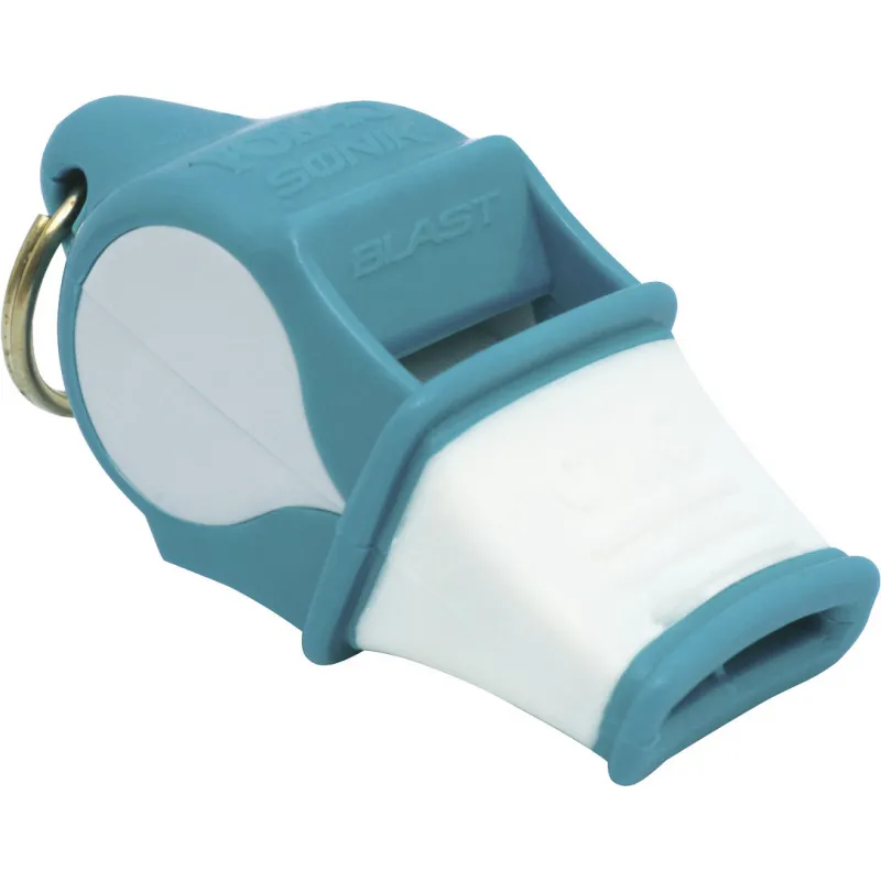 Fox Σφυρίχτρα  Sonic Blast CMG Safety Γαλάζια-Λευκή με Κορδόνι - 92033508 - Προπονητικός Εξοπλισμός