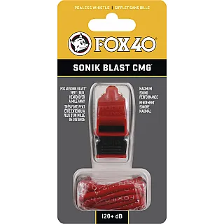 Fox Σφυρίχτρα  Sonic Blast CMG Safety Κόκκινη-Μαύρη με Κορδόνι - 92033708