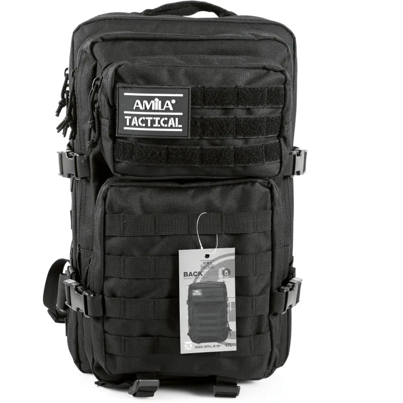 Amila Σακίδιο πλάτης 42L TACTICAL. Μαύρο - 95341 - Σακίδια Πλάτης - Τσάντες