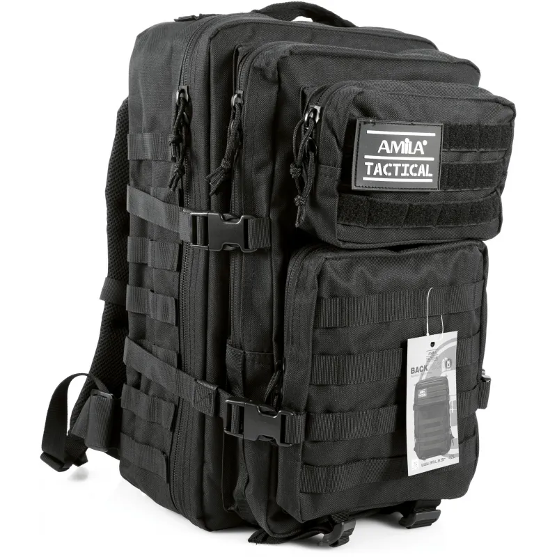 Amila Σακίδιο πλάτης 42L TACTICAL. Μαύρο - 95341 - Σακίδια Πλάτης - Τσάντες