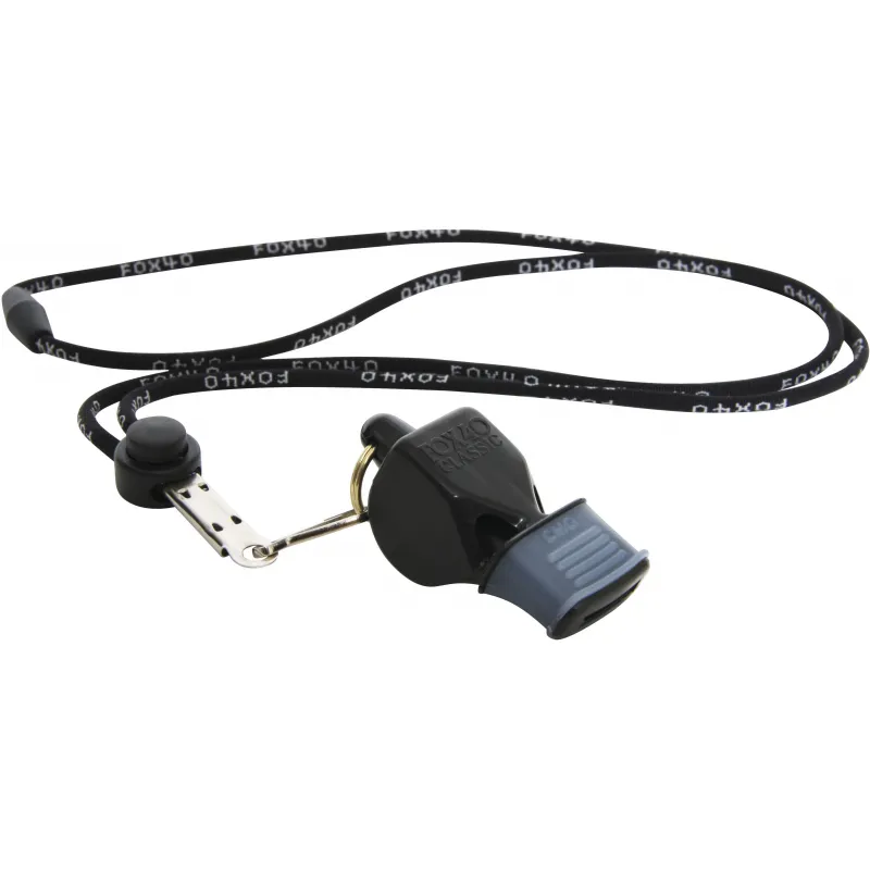 Fox Σφυρίχτρα  Classic CMG Official Μαύρη με Κορδόνι - 96010008 - Προπονητικός Εξοπλισμός