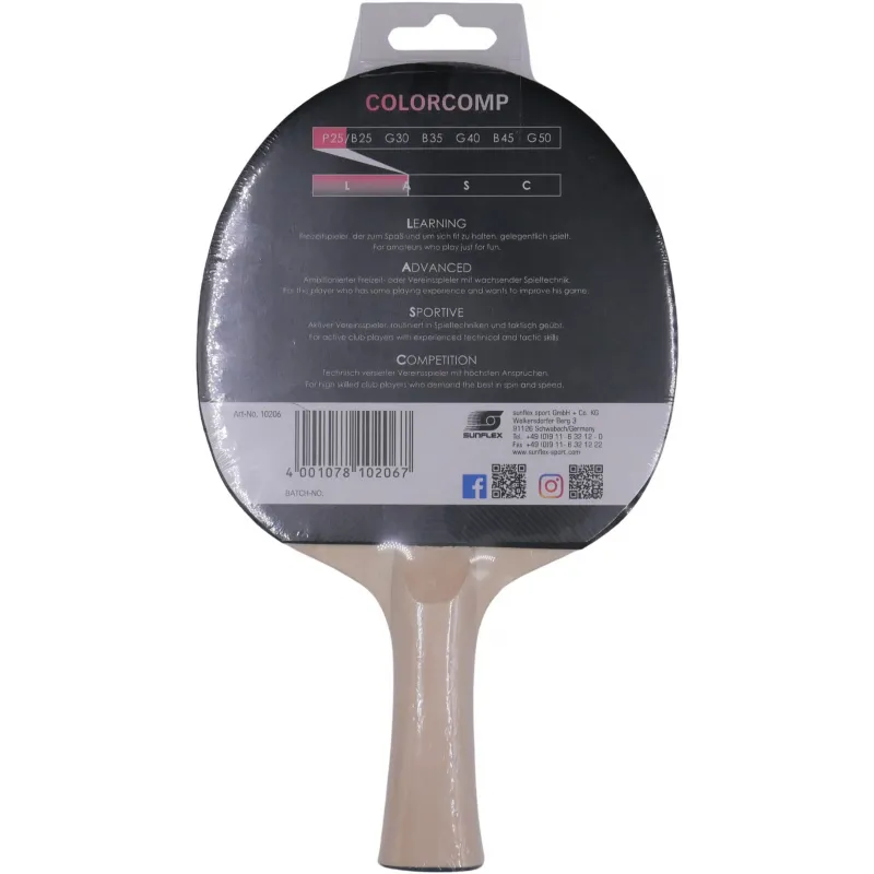 Sunflex Ρακέτα Ping Pong Color Comp P25 - 97181 - Ρακέτες-Μπαλάκια - Αξεσουάρ