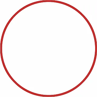 Amila Χούλα Χουπ HQ 80cm - Φ19mm - 330gr. Κόκκινο - 98817