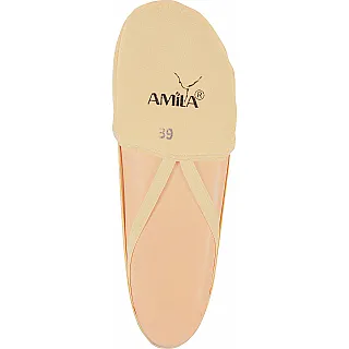 Amila Παπούτσια Ρυθμικής Γυμναστικής Μύτης Microfiber Tan - 98866