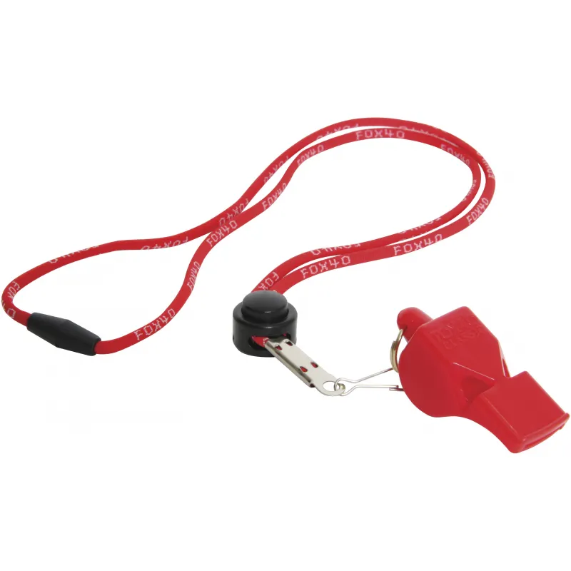 Fox Σφυρίχτρα  Classic Safety Κόκκινη με Κορδόνι - 99030108 - Προπονητικός Εξοπλισμός