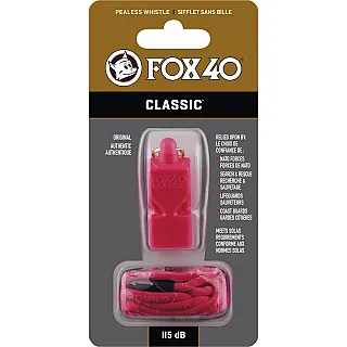 Fox Σφυρίχτρα  Classic Safety Ροζ με Κορδόνι - 99030408