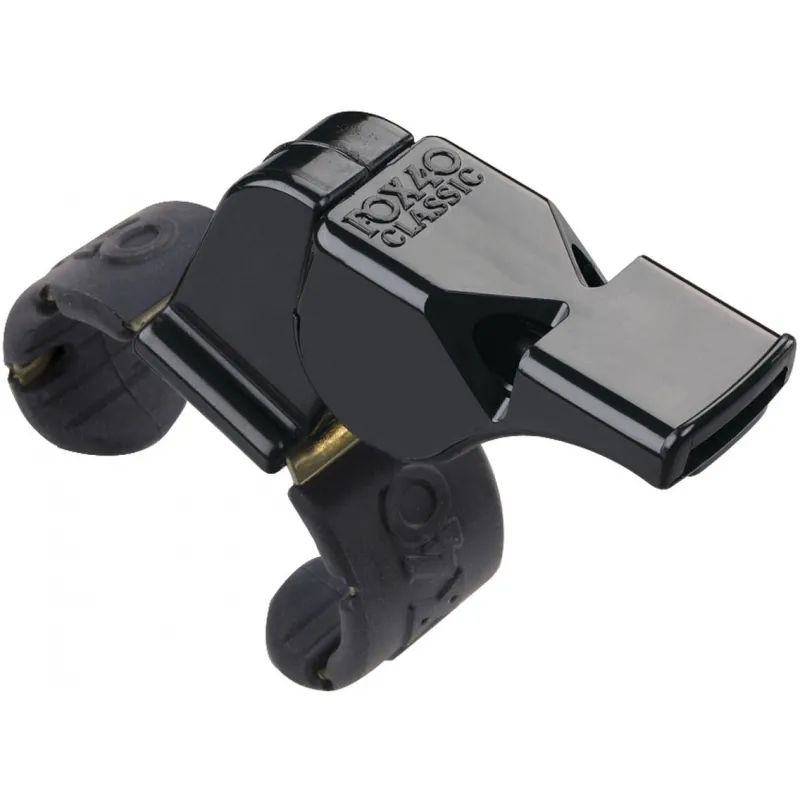 Fox Σφυρίχτρα  Classic Fingergrip Μαύρη - 99090008 - Προπονητικός Εξοπλισμός