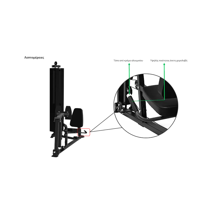 Pegasus Pro Gym 3 MT‑18504‑ABC Λ-645  Ημιεπαγγελματικό Πολυόργανο 3 Θέσεων - Σε 18 Άτοκες Δόσεις - Επαγγελμ. Εξοπλισμός