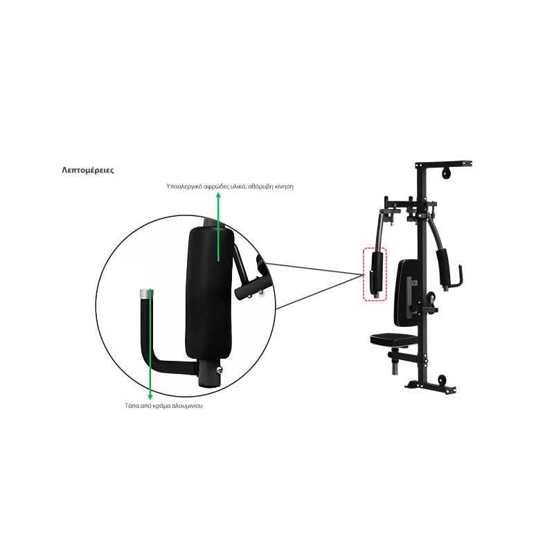 Pegasus Pro Gym 3 MT‑18504‑ABC Λ-645  Ημιεπαγγελματικό Πολυόργανο 3 Θέσεων - Σε 18 Άτοκες Δόσεις - Επαγγελμ. Εξοπλισμός