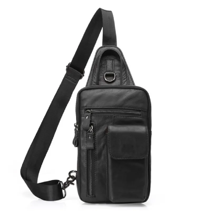 Δερμάτινο τσαντάκι  body Cardinal 8871 μαύρο - Δερμάτινα τσαντάκια crossbody