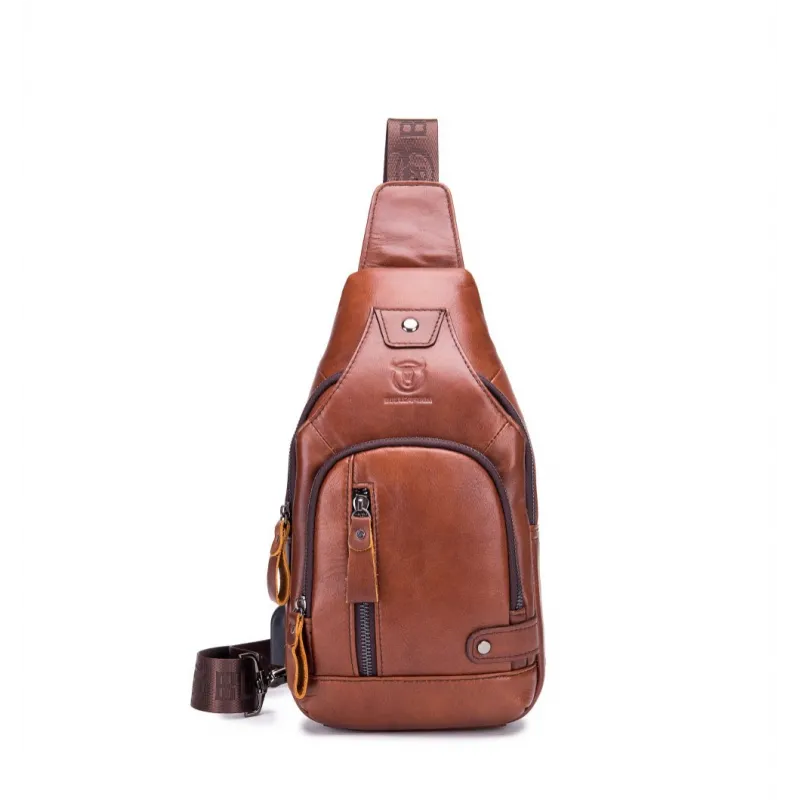 Δερμάτινο τσαντάκι body Bull Captain XB 129 καφέ - Δερμάτινα τσαντάκια crossbody
