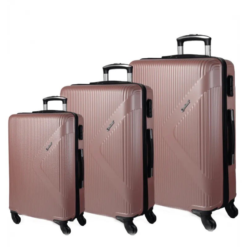 Βαλίτσες trolley (σέτ 3 τεμαχίων) Cardinal 2010 ροζ χρυσό - Βαλίτσες σετ