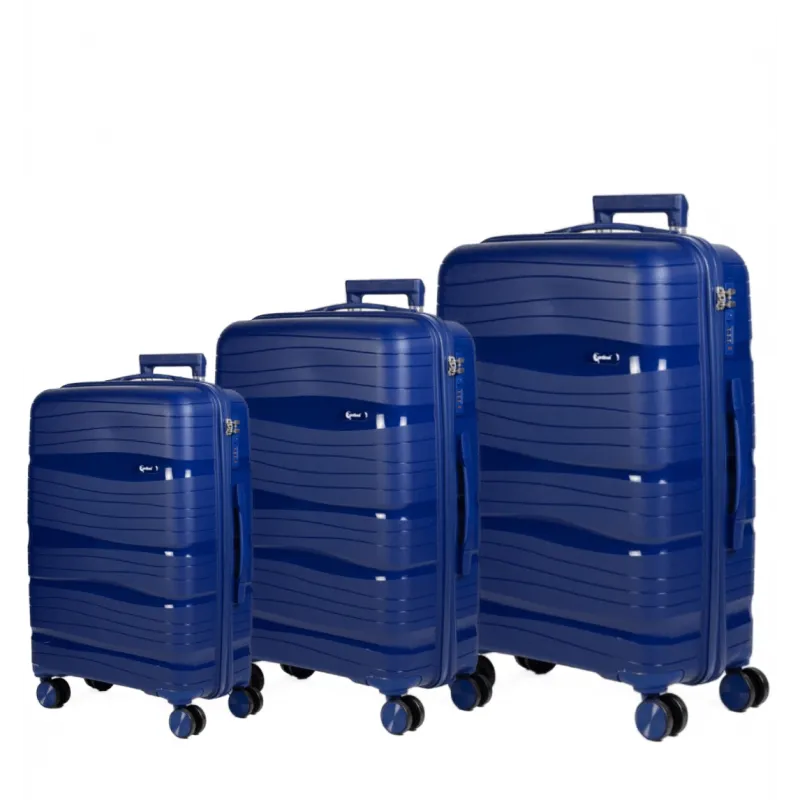 Βαλίτσες trolley (σέτ 3 τεμαχίων) Cardinal (PP) 2014 σκούρο μπλέ - Βαλίτσες σετ