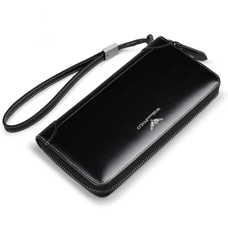 Δερμάτινο Ανδρικό πορτοφόλι William Polo 171326 black - Δερμάτινα ανδρικά πορτοφόλια