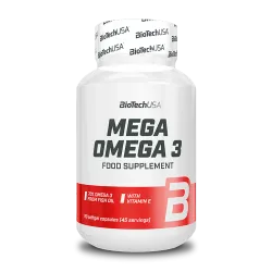 BioTechUSA Mega Omega 3 90 softgels | EPA 400mg DHA 300mg | Βιταμίνη E
