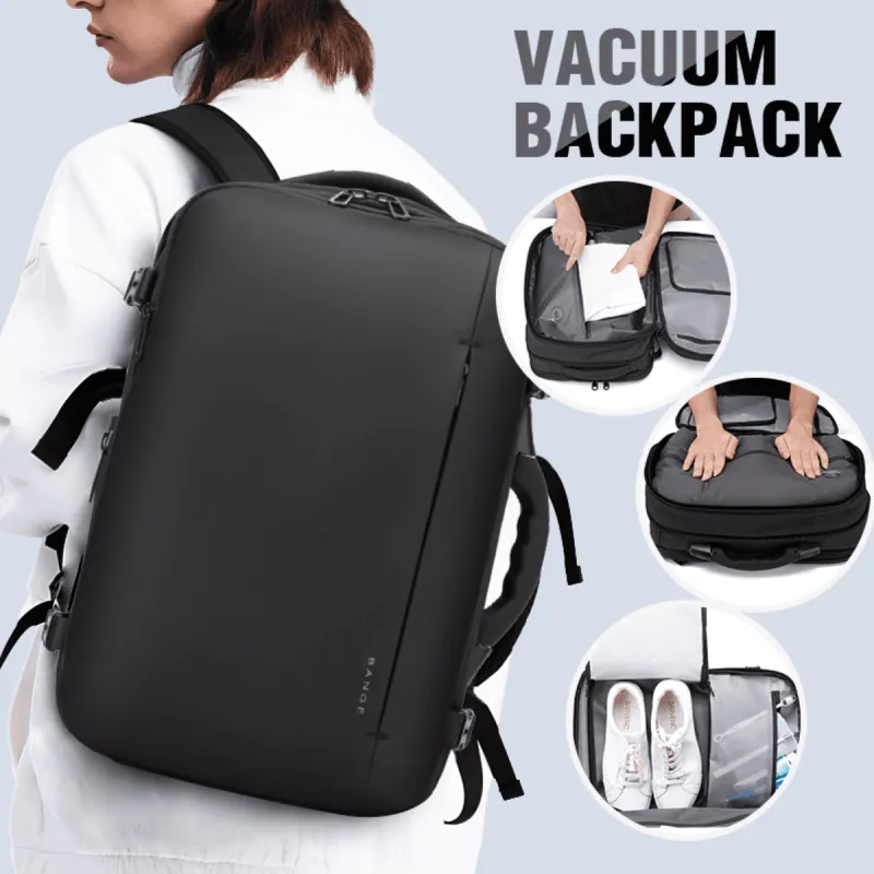 Σακίδιο πλάτης vacuum Tsa Lock με ζυγαριά 36L Laptop 17,3” Bange 1909-8 μαύρο