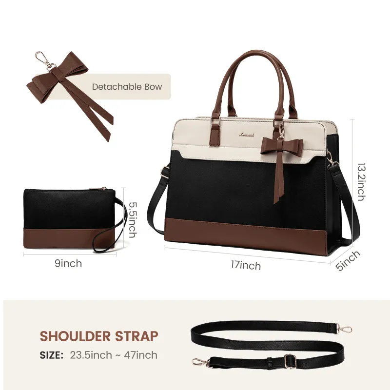 Γυναικεία Τσάντα Λάπτοπ Lovevook WB4235 beige black brown