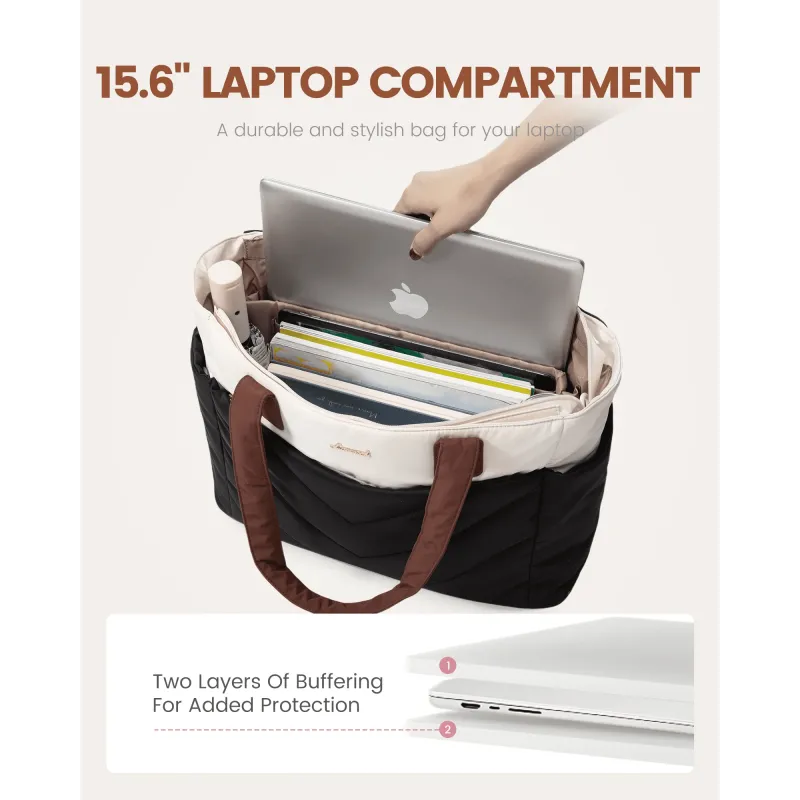 Τσάντα Laptop Γυναικεία Lovevook WB5036 beige black brown